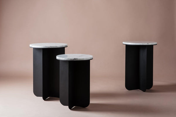 Designer marble side tables. nestinge side tables